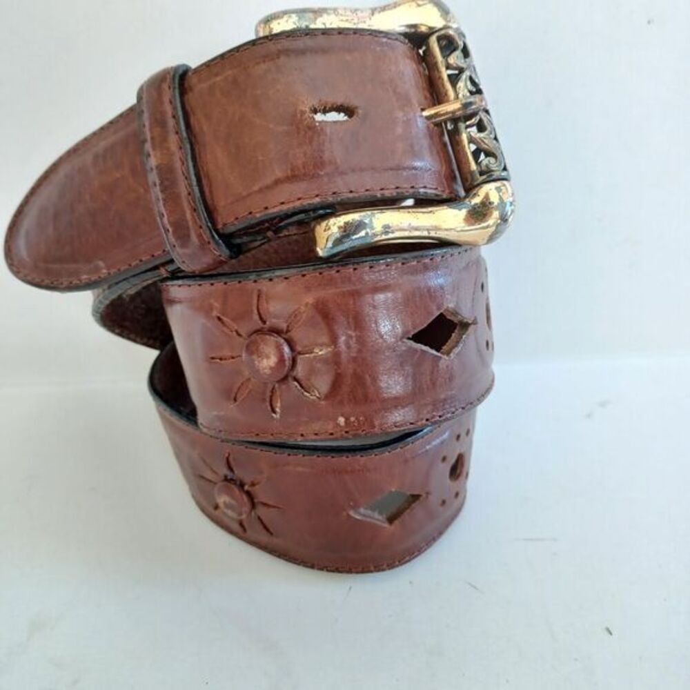 Mod Depose Jennifer Garham Belt Leather Brown Sz 30‎ Small Boho Western